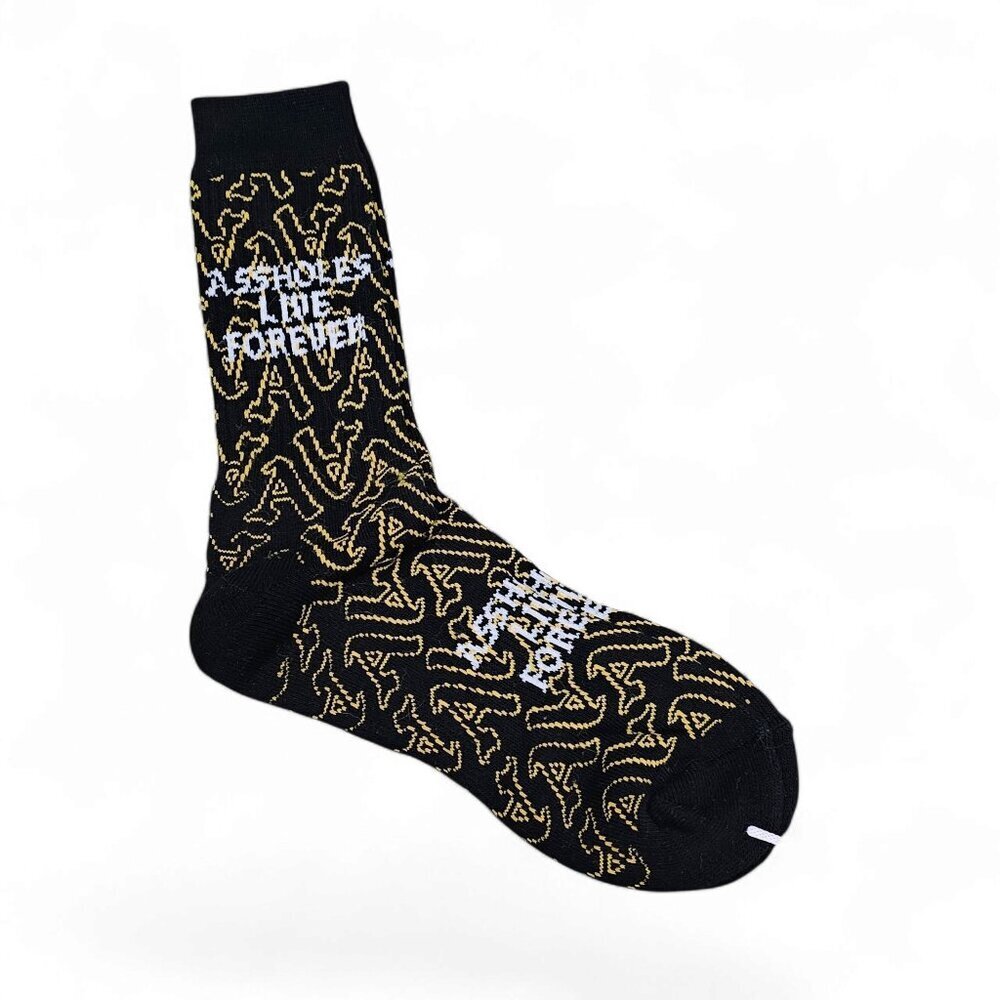 Alf Everyday Cushioned New Logo Graphic Black Crew Socks